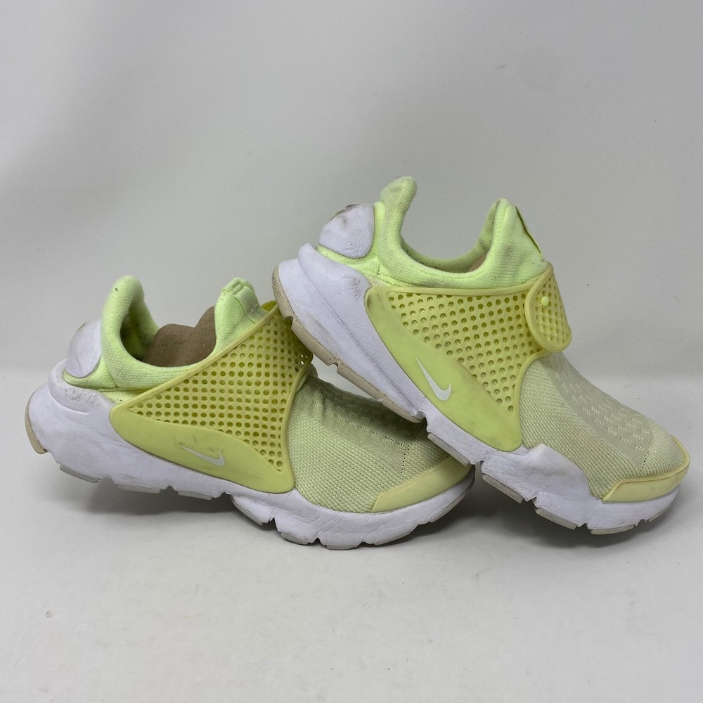 Nike Sock Dart Volt Yellow White Running Shoes 848475-701 Womens 7